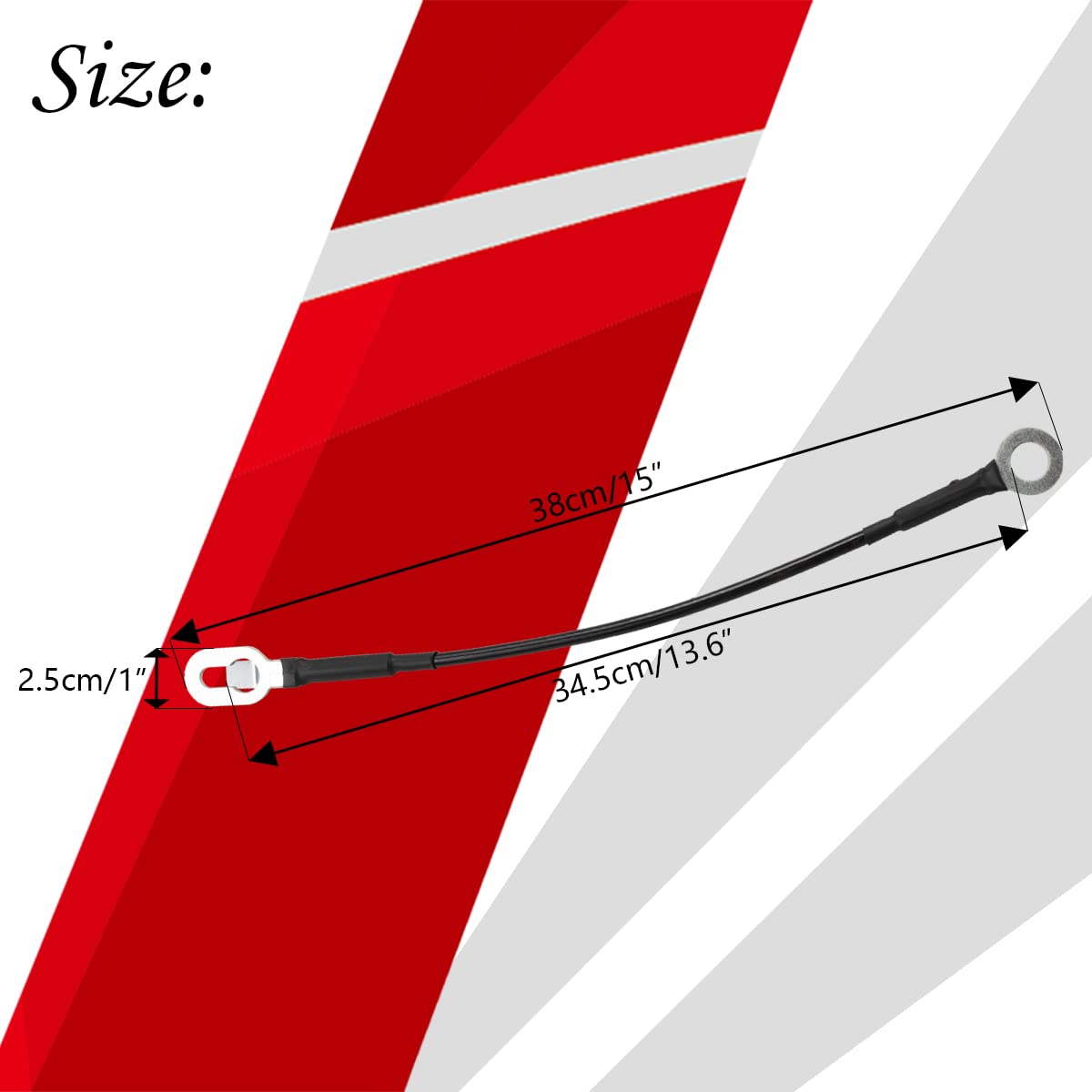 Rlb Hilon Tailgate Cable Compatible With Chevy Gmc C/K 1500 2500 3500 Pickup Truck 1988 To 2000 Year, Lift Gate Support Straps P